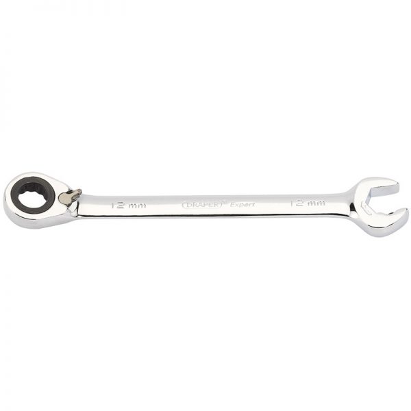 Expert 12mm Draper Expert Hi-Torq® Metric Reversible Double Ratcheting Combination Spanner