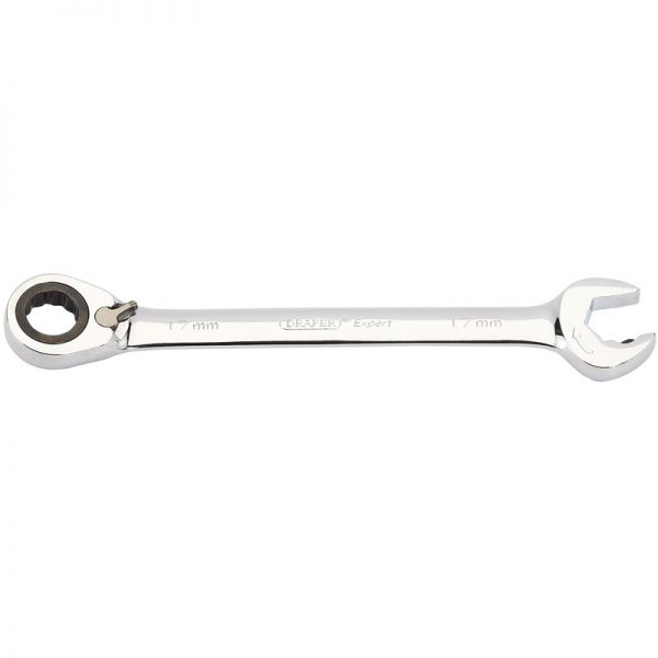 Expert 17mm Draper Expert Hi-Torq® Metric Reversible Ratcheting Open End/Combination Spanner