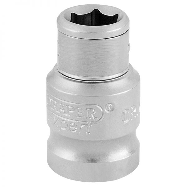 3/8" Square Drive x 1/4" Hexagon Screwdriver Bit Holding Socket