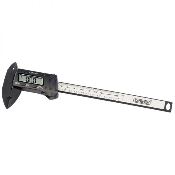 150mm or 6" Carbon Fibre Digital Caliper Gauge