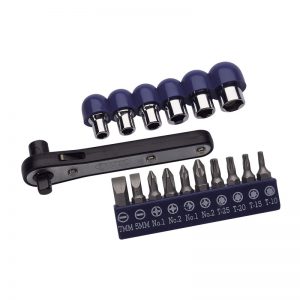Offset Ratchet Screw and Socket Driver Set (17 Piece)
