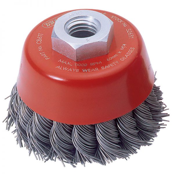 Expert 60mm x M14 Twist Knot Wire Cup Brush