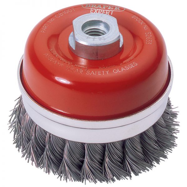 Expert 100mm x M14 Twist Knot Wire Cup Brush