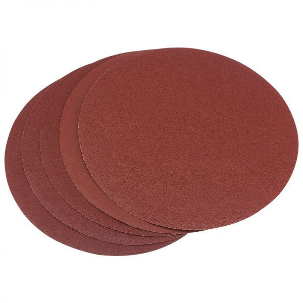 Five 200mm Assorted Self-Adhesive Aluminium Oxide