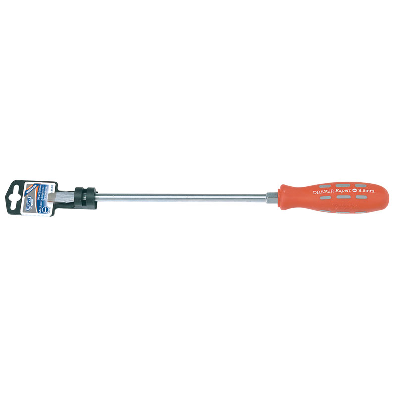 Plain Slot Flared Tip Long Pattern Mechanics Screwdriver (9.5mm x 250mm)