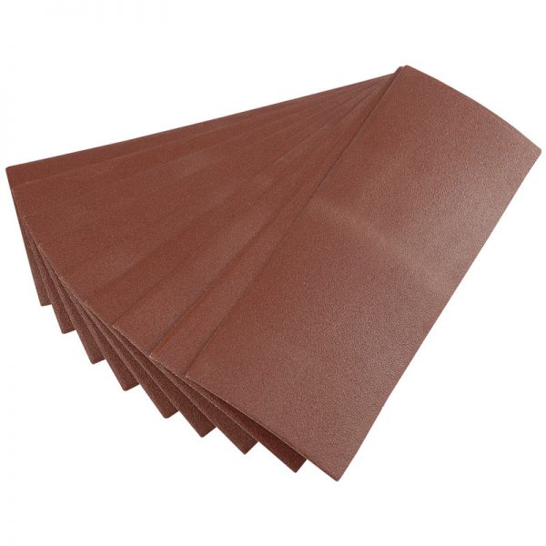 Ten 232 x 92mm 120Grit Aluminium Oxide Sanding Sheets