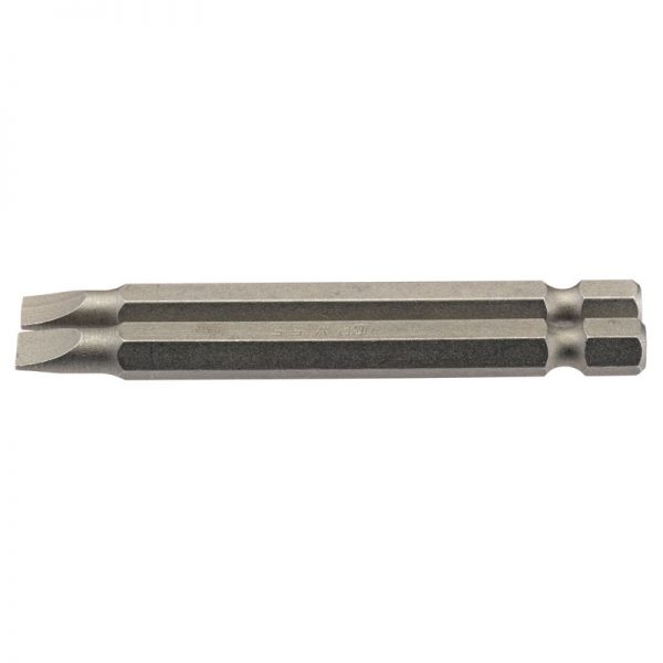 5.5mm 1/4" Hex. Plain Slot Insert Bit 75mm Long x 2