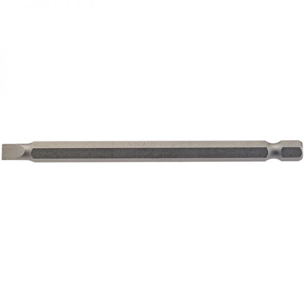 5.5mm 1/4" Hex. Plain Slot Insert Bit 100mm Long x 1