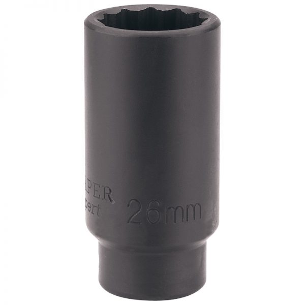 1/2" Square Drive Hub Nut Impact Socket (26mm)