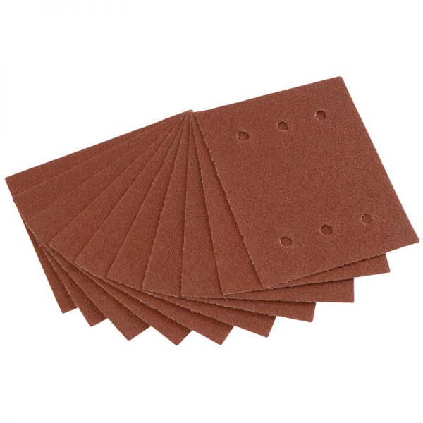 Ten 115 x 145mm 60 Grit Aluminium Oxide Sanding Sheets