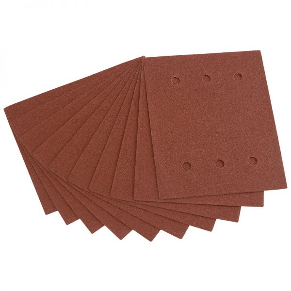 Ten 115 x 145mm 100 Grit Aluminium Oxide Sanding Sheets