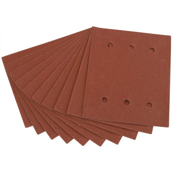 Ten 115 x 145mm 120 Grit Aluminium Oxide Sanding Sheets