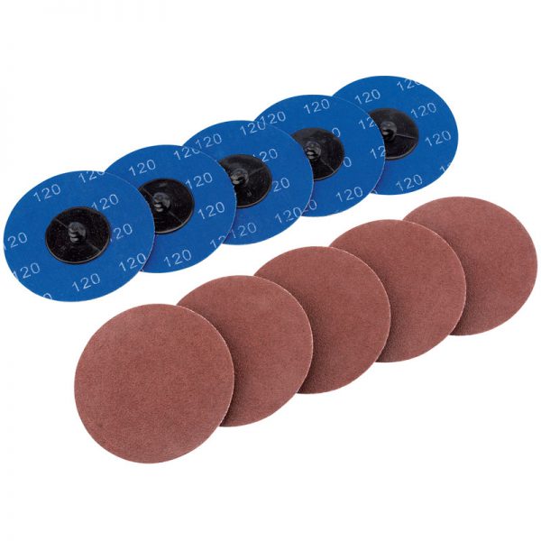 Ten 75mm 120 Grit Aluminium Oxide Sanding Discs