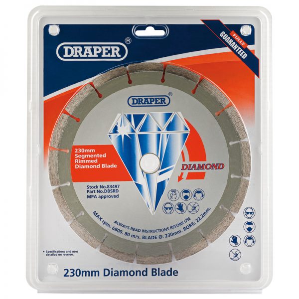 230 x 22.2mm Segmented Rim Diamond Blade