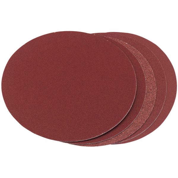 Five Assorted Grit Aluminium Oxide Sanding Discs (150mm)