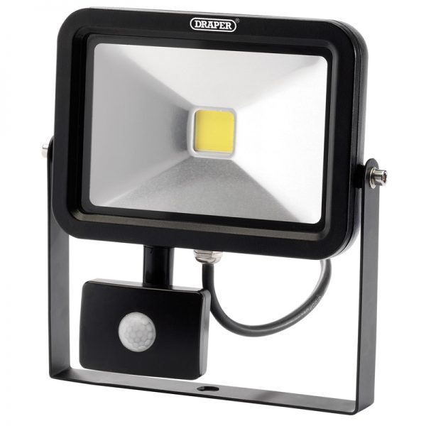 1300 Lumen COB LED Slimline Wall Mounted Flood Lights with PIR Sensor (20W)